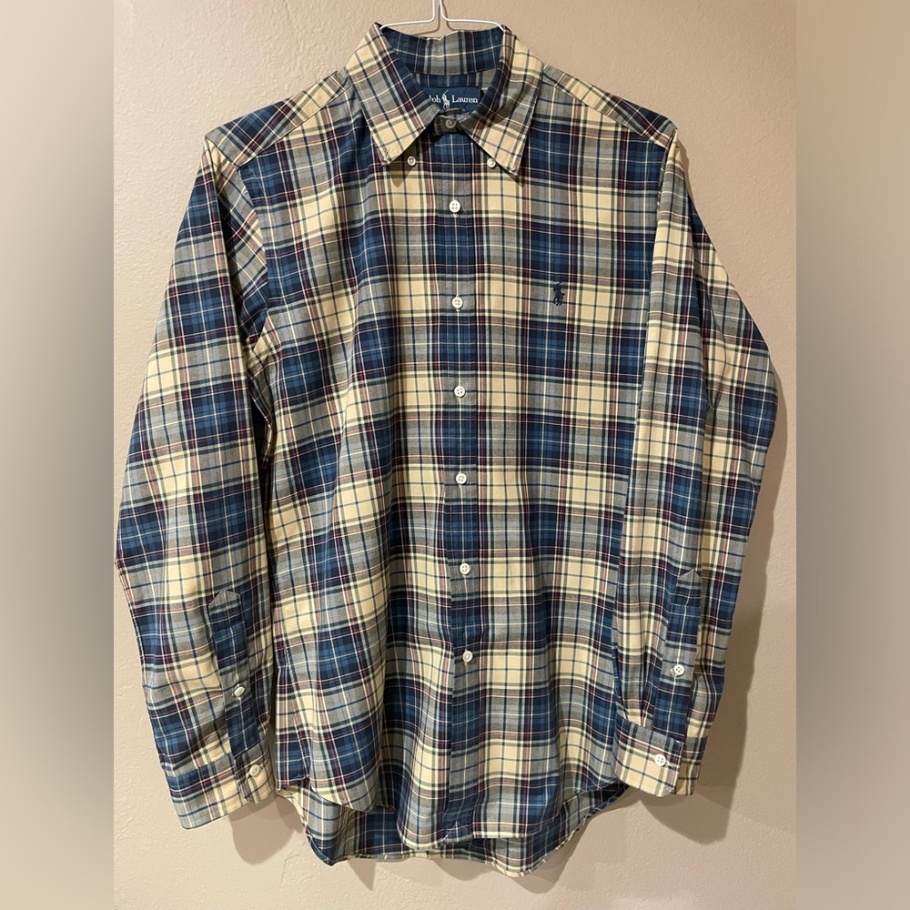 Polo Ralph Lauren Classic Fit Plaid Flannel Shirt. Size S